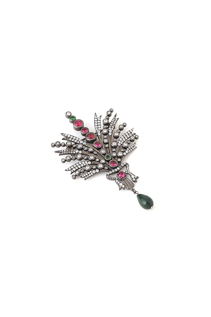 Antique Gold Brass Peacock Brooch by Cosa Nostraa at Pernia's Pop Up Shop