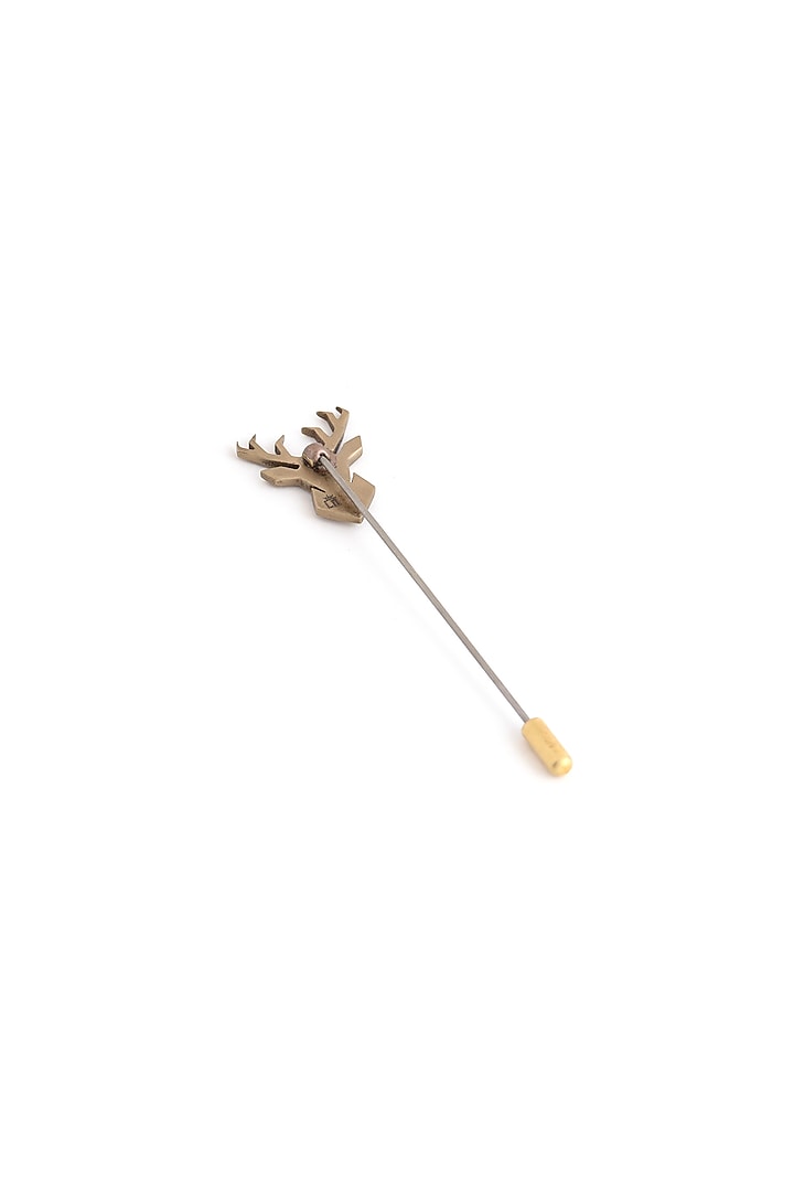 Antique Gold Brass Imperial Stag Lapel Pin by Cosa Nostraa at Pernia's Pop Up Shop
