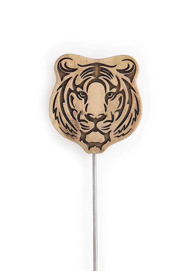 Antique Gold Brass Tiger Lapel Pin by Cosa Nostraa at Pernia's Pop Up Shop