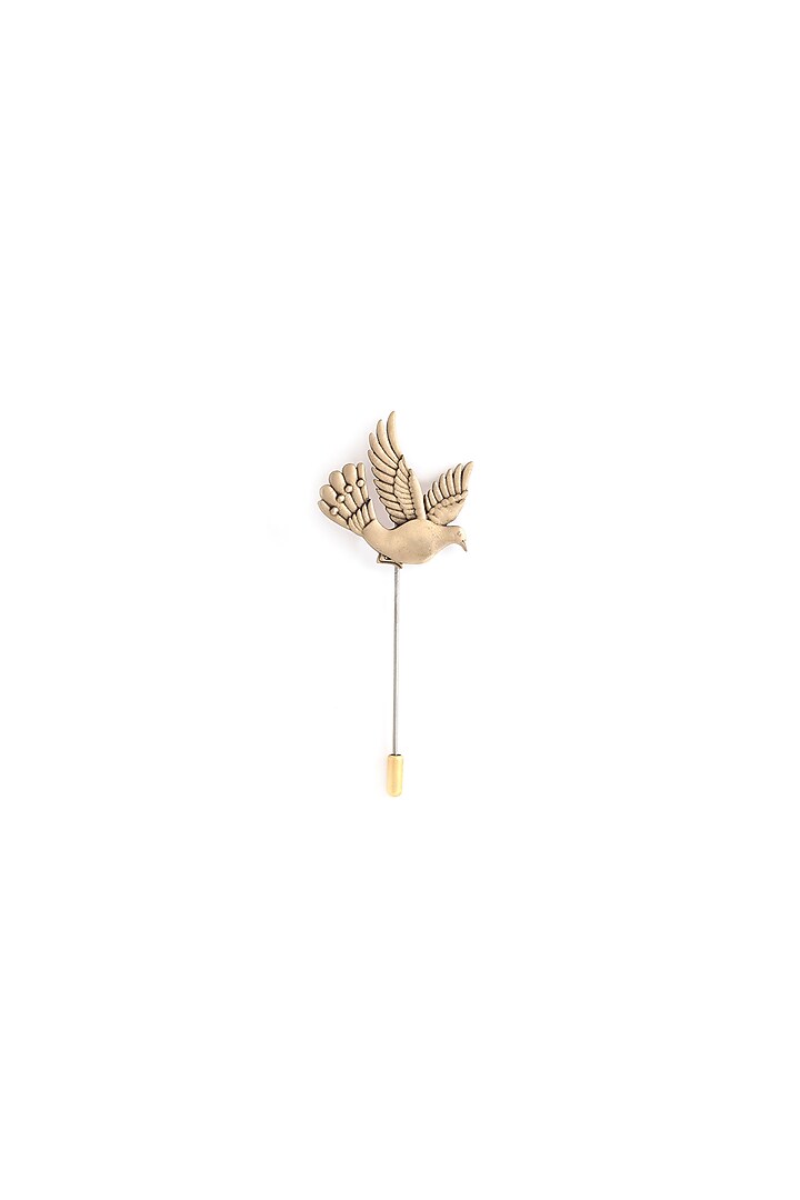 Antique Gold Brass Flying Bird Lapel Pin by Cosa Nostraa at Pernia's Pop Up Shop