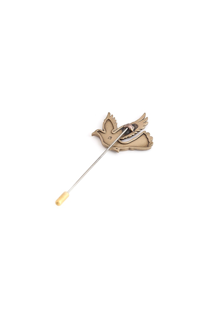 Antique Gold Brass Flying Bird Lapel Pin by Cosa Nostraa at Pernia's Pop Up Shop