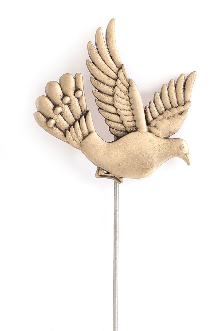 Antique Gold Brass Flying Bird Lapel Pin by Cosa Nostraa at Pernia's Pop Up Shop