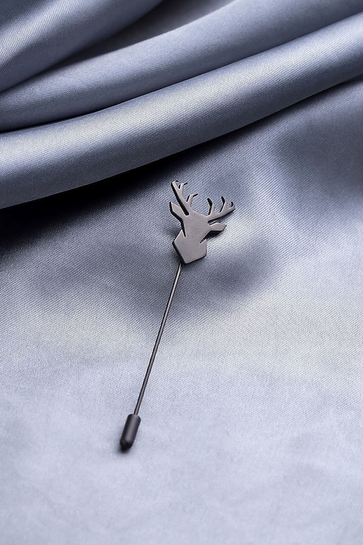 Black Tone Brass Imperial Stag Lapel Pin by Cosa Nostraa