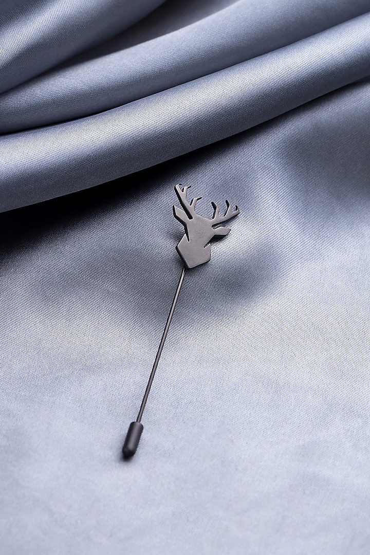 Black Tone Brass Imperial Stag Lapel Pin by Cosa Nostraa at Pernia's Pop Up Shop