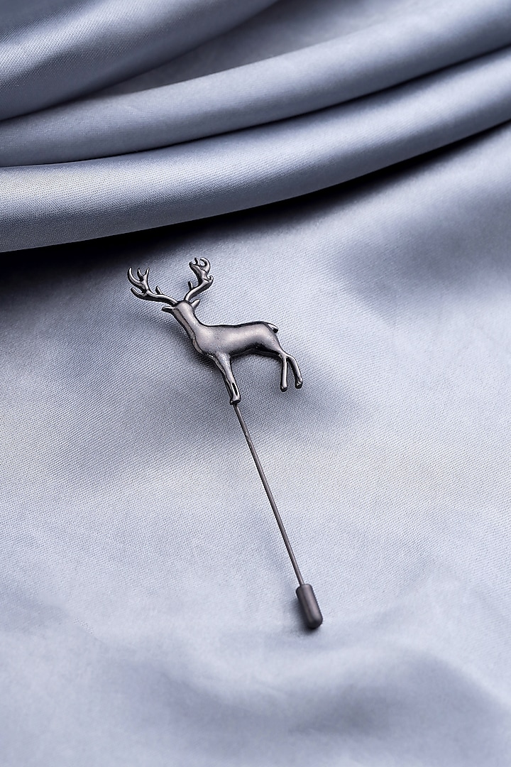 Black Tone Brass Deer Lapel Pin by Cosa Nostraa