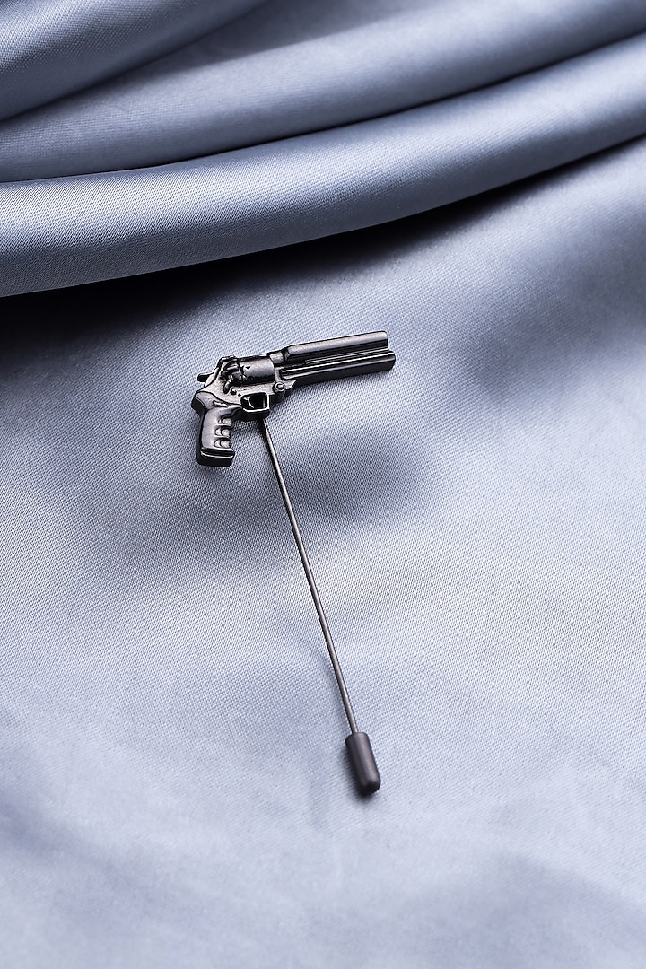 Black Tone Brass Gun Lapel Pin by Cosa Nostraa