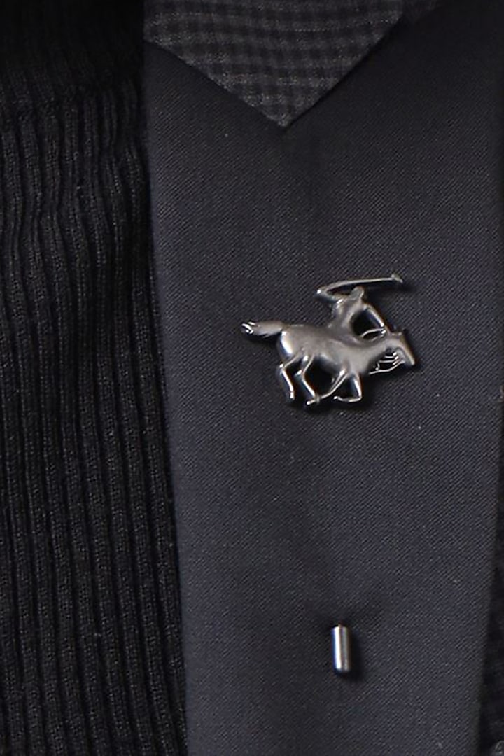 Black Tone Brass Brass Warrior Lapel Pin by Cosa Nostraa at Pernia's Pop Up Shop