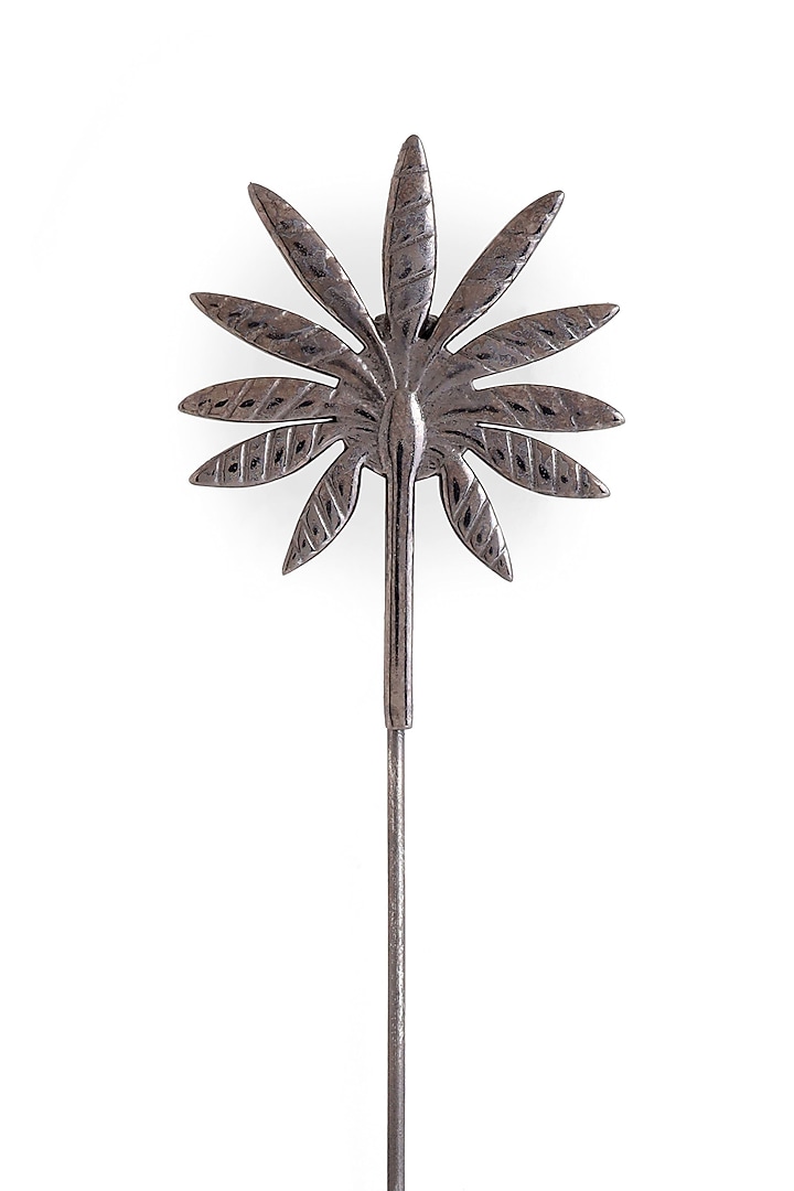 Black Tone Brass Floral Lapel Pin by Cosa Nostraa at Pernia's Pop Up Shop