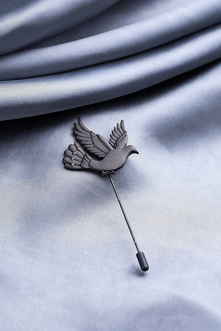 Black Tone Brass Flying Bird Lapel Pin by Cosa Nostraa