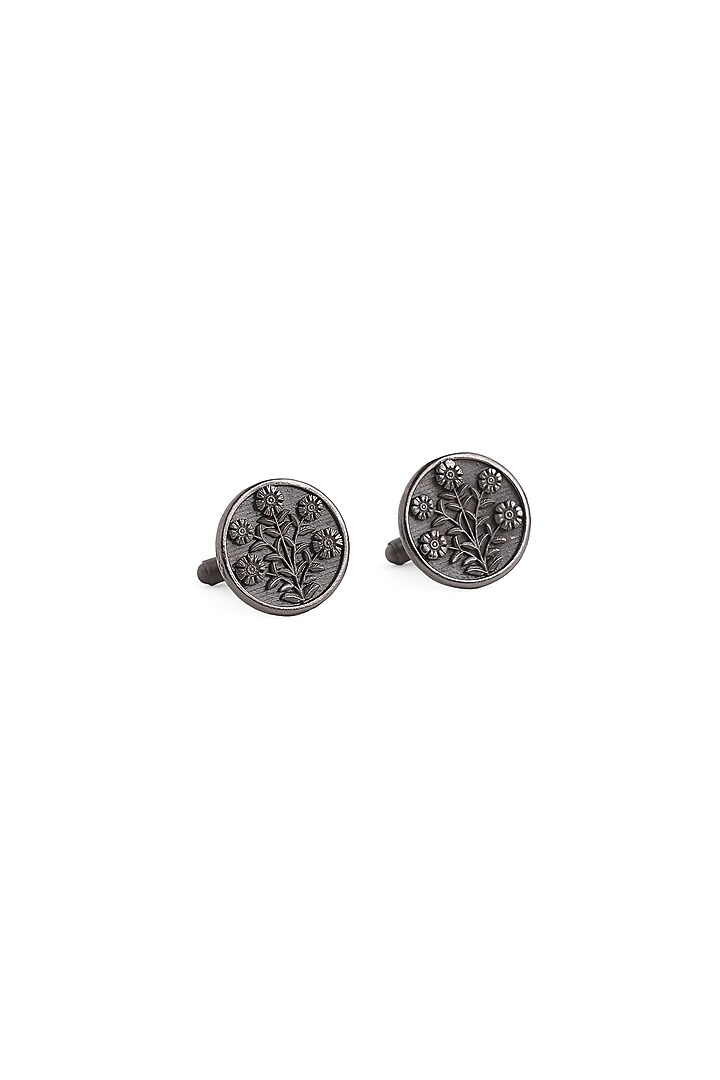 Black Tone Brass Eternal Garden Cufflinks (Set of 2) by Cosa Nostraa at Pernia's Pop Up Shop