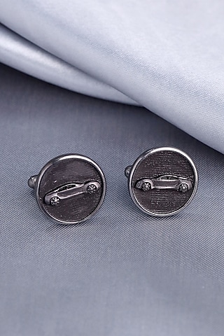 Black Tone Brass Car Power Cufflinks (Set of 2) by Cosa Nostraa