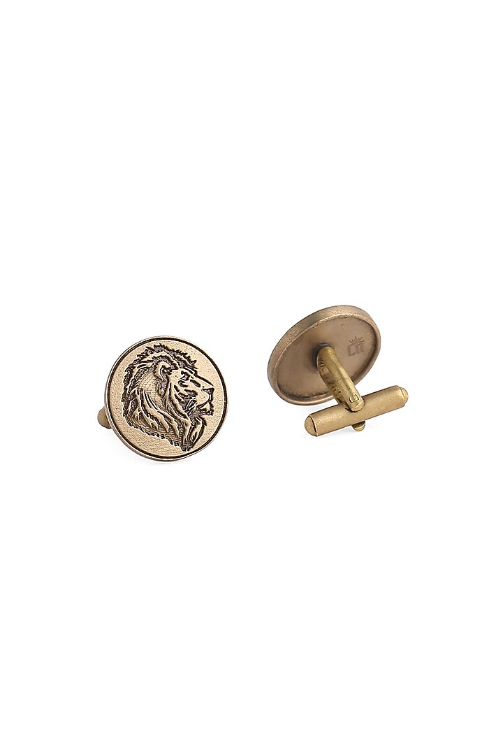 Antique Gold Brass Lion's Mane Cufflinks (Set of 2) by Cosa Nostraa at Pernia's Pop Up Shop