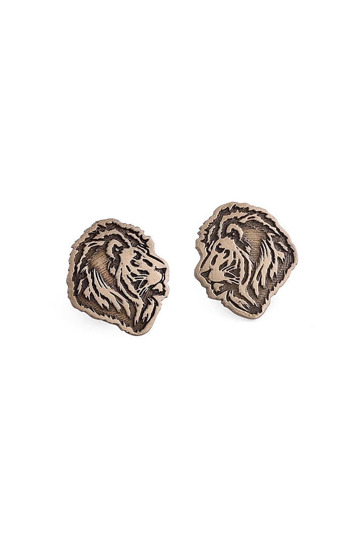 Antique Gold Brass Lion's Mane Collar Tips (Set of 2) by Cosa Nostraa at Pernia's Pop Up Shop