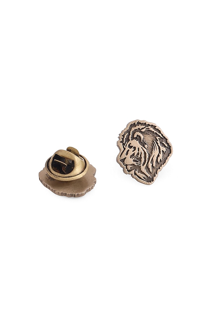 Antique Gold Brass Lion's Mane Collar Tips (Set of 2) by Cosa Nostraa at Pernia's Pop Up Shop
