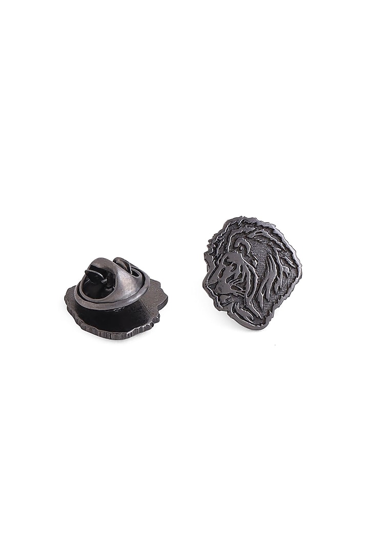 Black Tone Brass Lion's Mane Collar Tips (Set of 2) by Cosa Nostraa at Pernia's Pop Up Shop