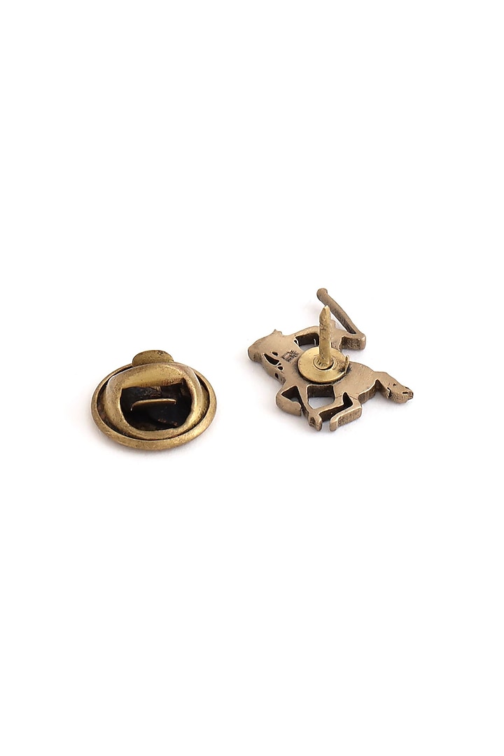 Antique Gold Brass Warrior Collar Tips (Set of 2) by Cosa Nostraa at Pernia's Pop Up Shop
