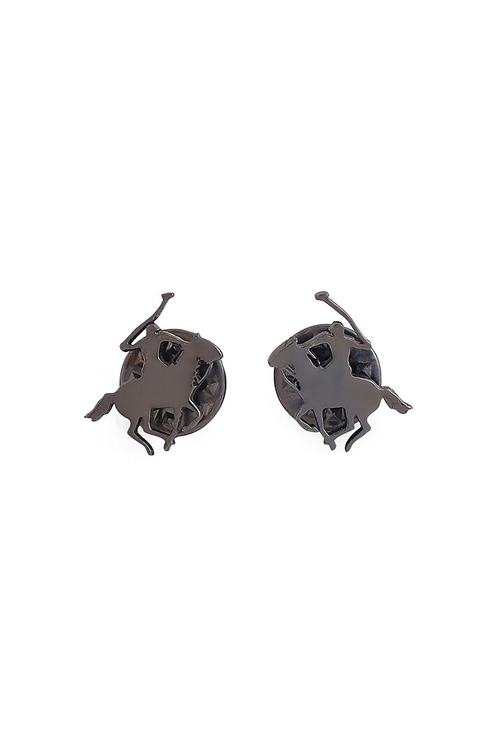 Black Tone Brass Warrior Collar Tips (Set of 2) by Cosa Nostraa at Pernia's Pop Up Shop