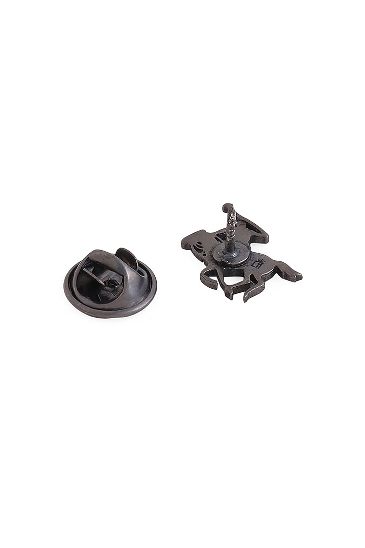 Black Tone Brass Warrior Collar Tips (Set of 2) by Cosa Nostraa at Pernia's Pop Up Shop