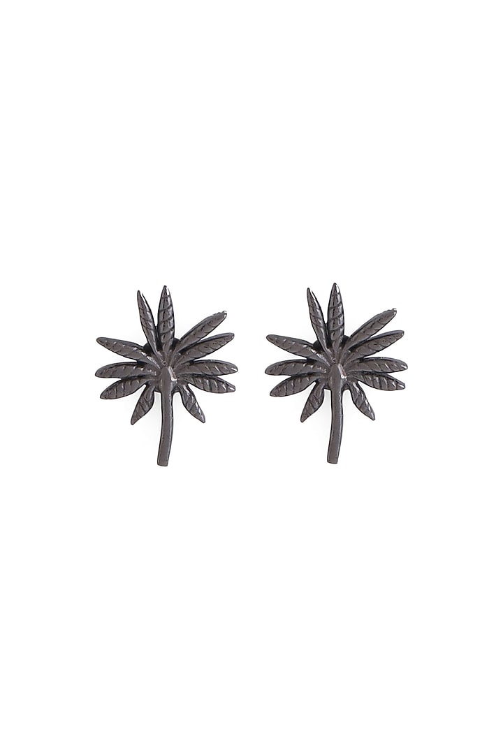 Black Tone Brass Floral Collar Tips (Set of 2) by Cosa Nostraa at Pernia's Pop Up Shop