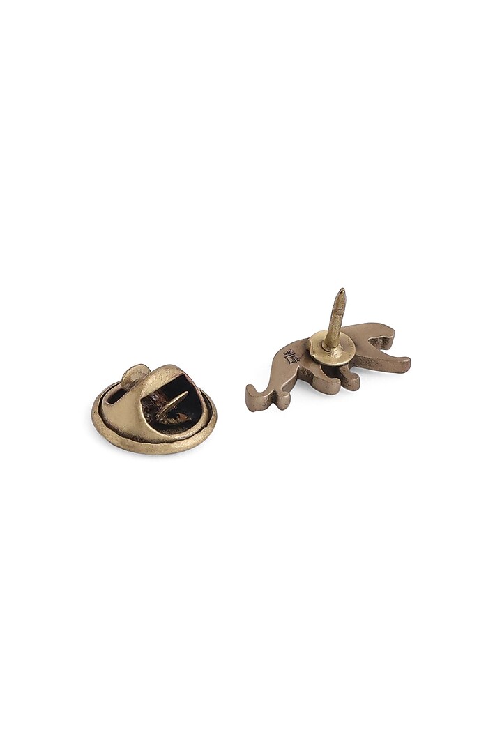 Antique Gold Brass Calm Cheetah Collar Tips (Set of 2) by Cosa Nostraa at Pernia's Pop Up Shop