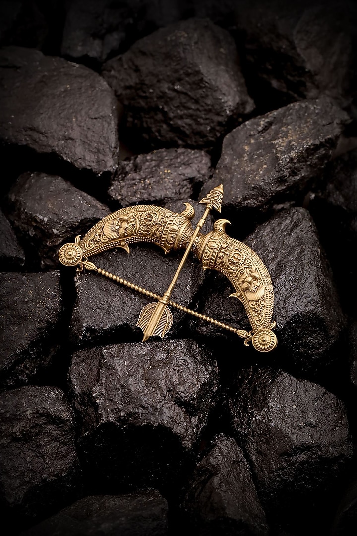 Antique Gold Brass Arjuna's Valor Brooch by Cosa Nostraa at Pernia's Pop Up Shop