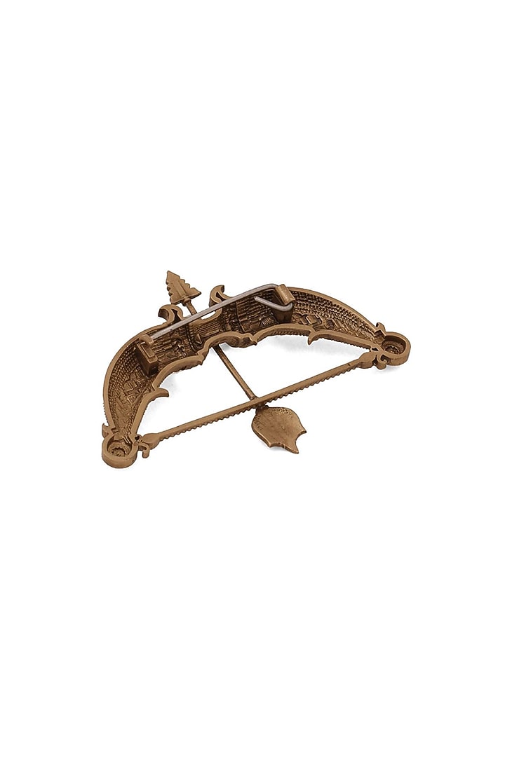 Antique Gold Brass Arjuna's Valor Brooch by Cosa Nostraa at Pernia's Pop Up Shop