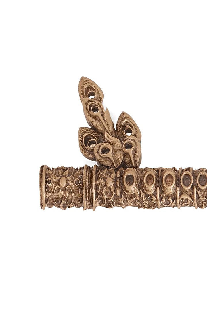 Antique Gold Brass Heritage Flute Brooch by Cosa Nostraa at Pernia's Pop Up Shop