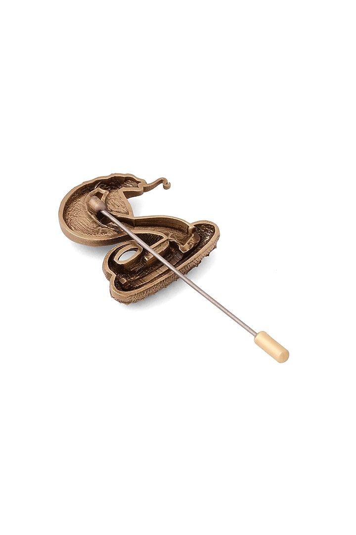 Antique Gold Brass Serpent Sovereign Lapel Pin by Cosa Nostraa at Pernia's Pop Up Shop