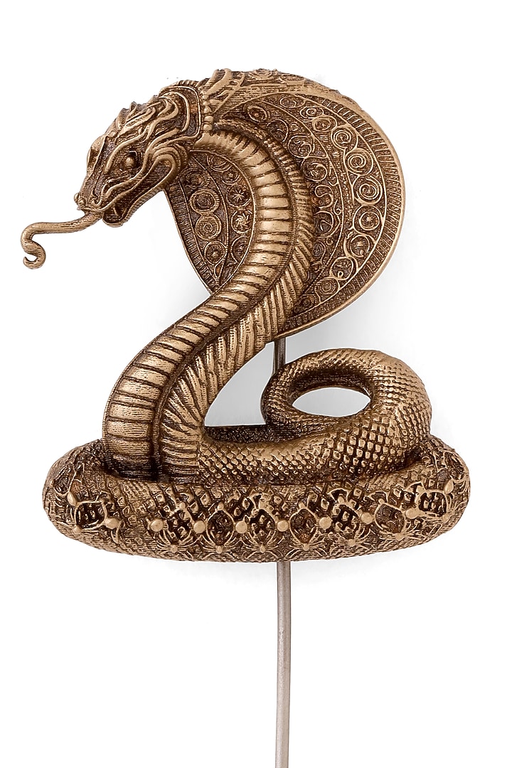 Antique Gold Brass Serpent Sovereign Lapel Pin by Cosa Nostraa at Pernia's Pop Up Shop