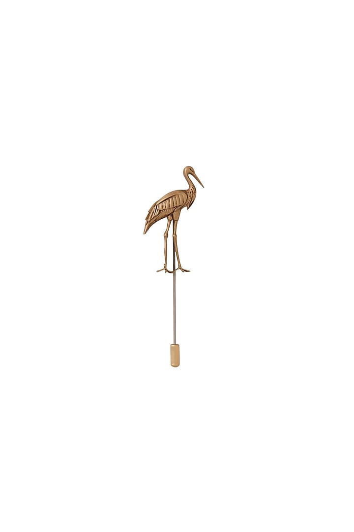 Antique Gold Brass Herons Elegance Lapel Pin by Cosa Nostraa at Pernia's Pop Up Shop
