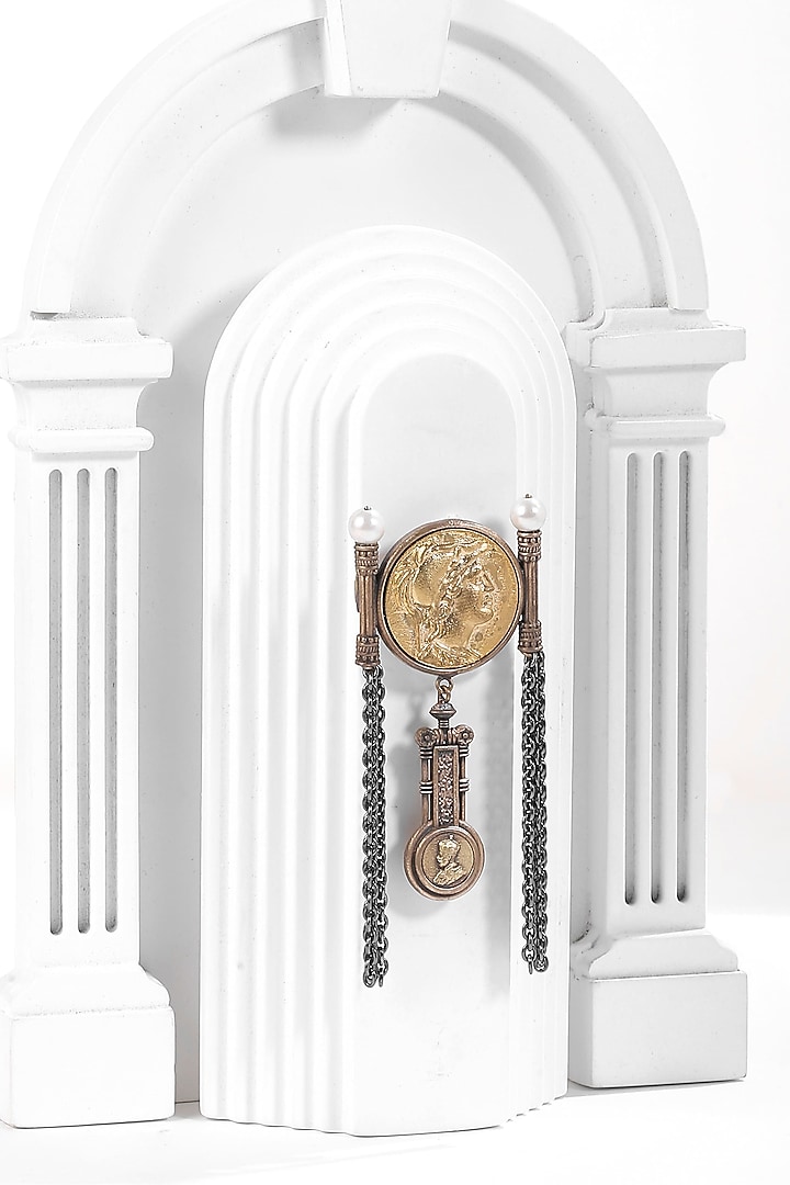 Dual Tone Denarius Coin Brooch by Cosa Nostraa at Pernia's Pop Up Shop