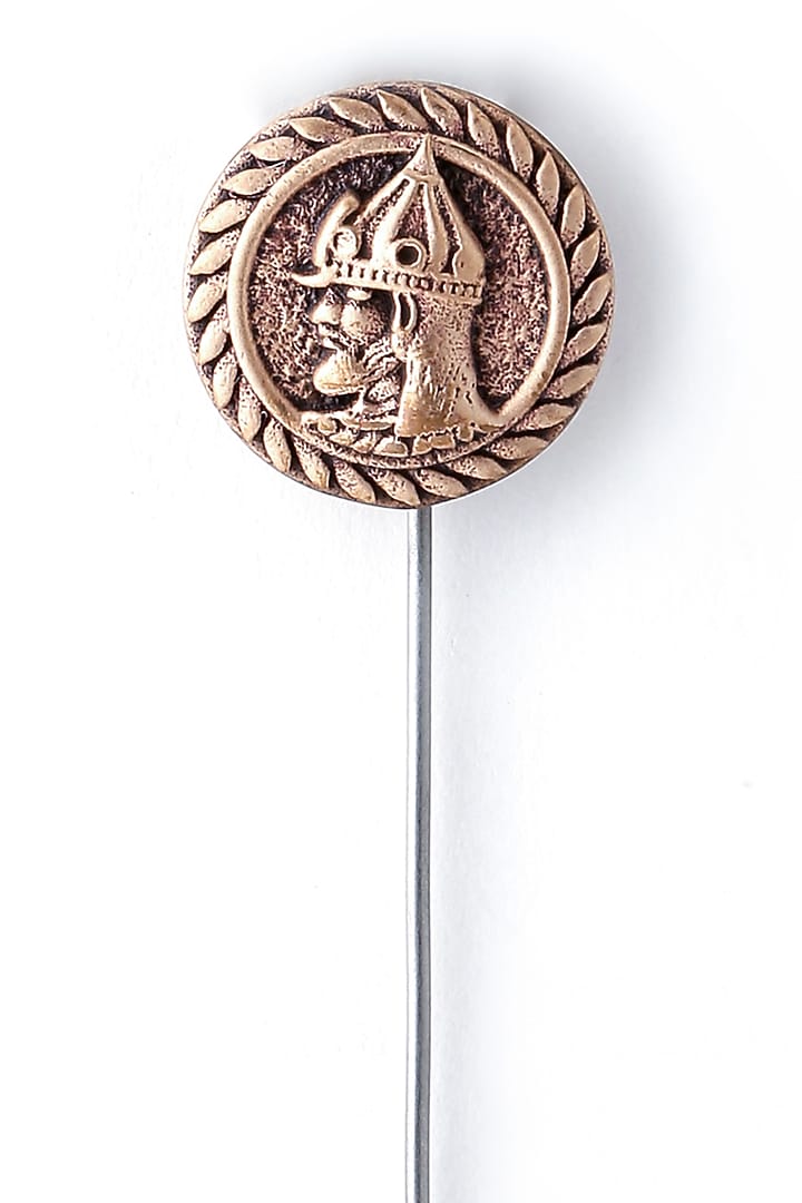 Red Metal Toned Alexander Nevsky Lapel Pin by Cosa Nostraa at Pernia's Pop Up Shop