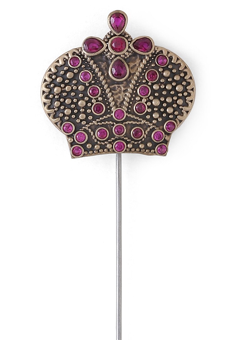 Antique Gold Majestic Crown Lapel Pin by Cosa Nostraa at Pernia's Pop Up Shop
