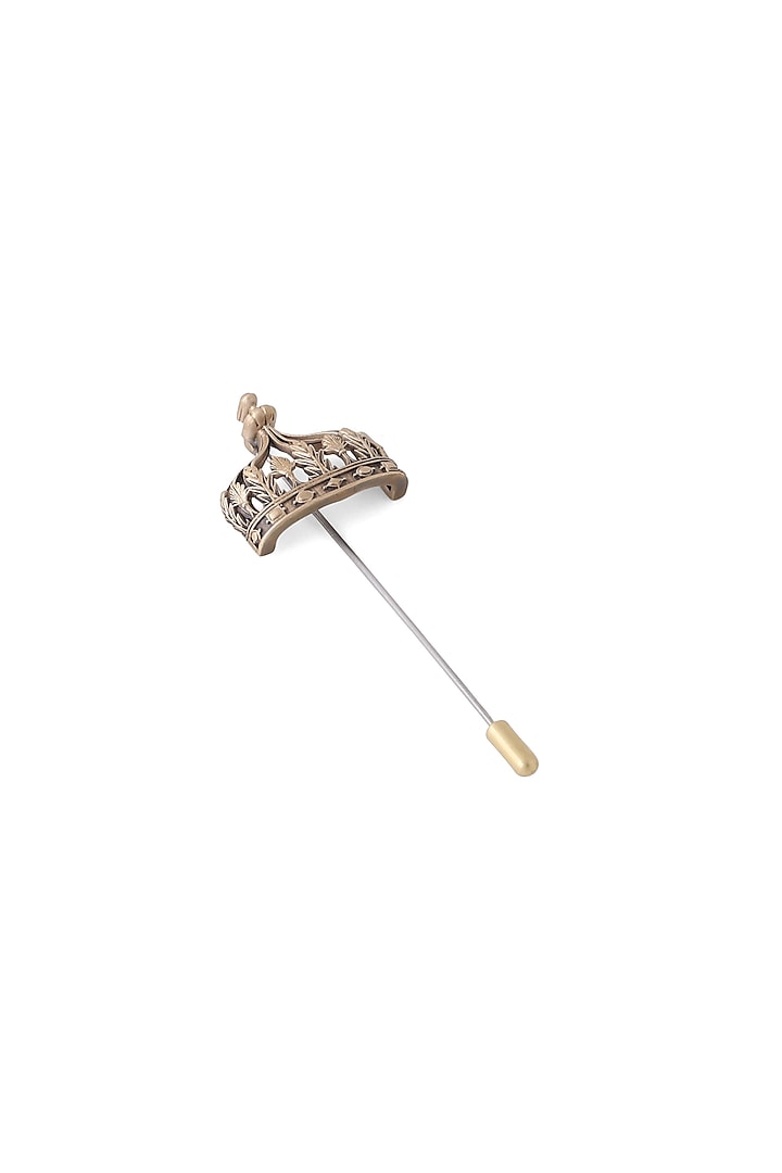 Antique Gold Medieval War Weapon Lapel Pin Design by Cosa Nostraa