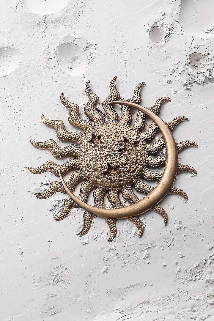 Antique Gold Sun & Moon Brooch by Cosa Nostraa at Pernia's Pop Up Shop