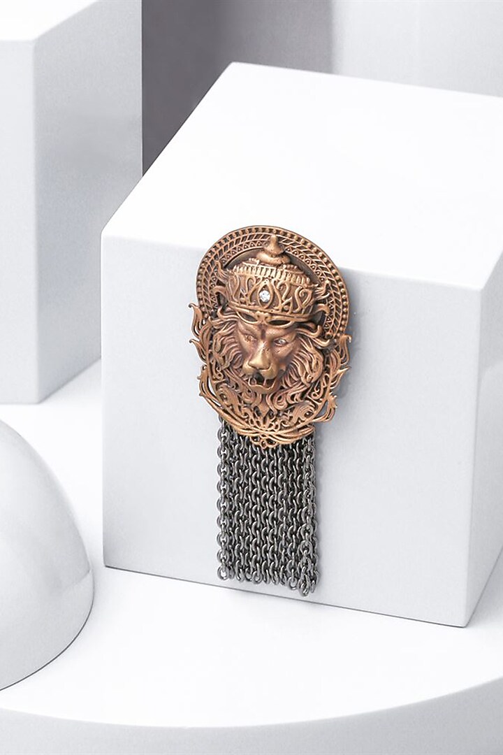 Dual Toned Lion king Brooch by Cosa Nostraa at Pernia's Pop Up Shop