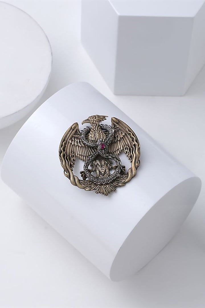 Dual Toned Mythical Phoenix Brooch by Cosa Nostraa at Pernia's Pop Up Shop