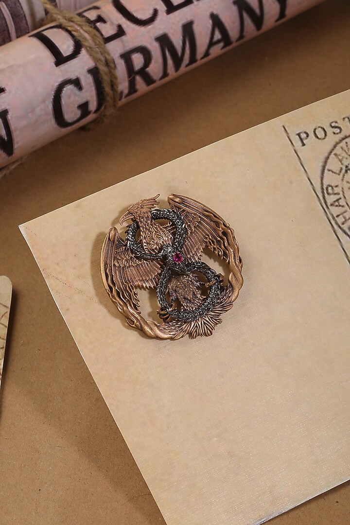 Dual Toned Mythical Phoenix Brooch by Cosa Nostraa at Pernia's Pop Up Shop