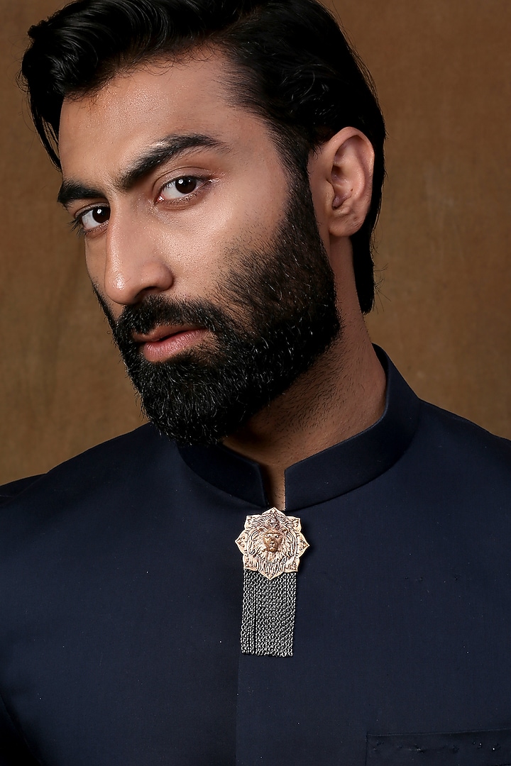 Dual Toned Emperor Lion Brooch by Cosa Nostraa at Pernia's Pop Up Shop