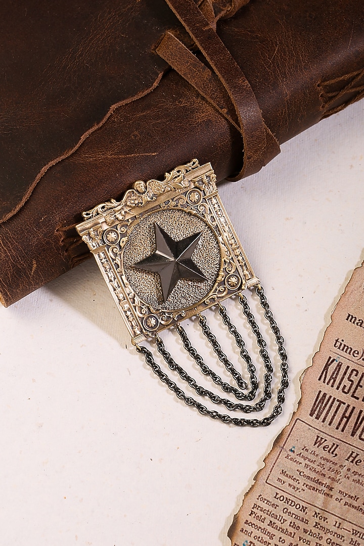 Dual Toned Handcrafted Merit Brooch by Cosa Nostraa at Pernia's Pop Up Shop