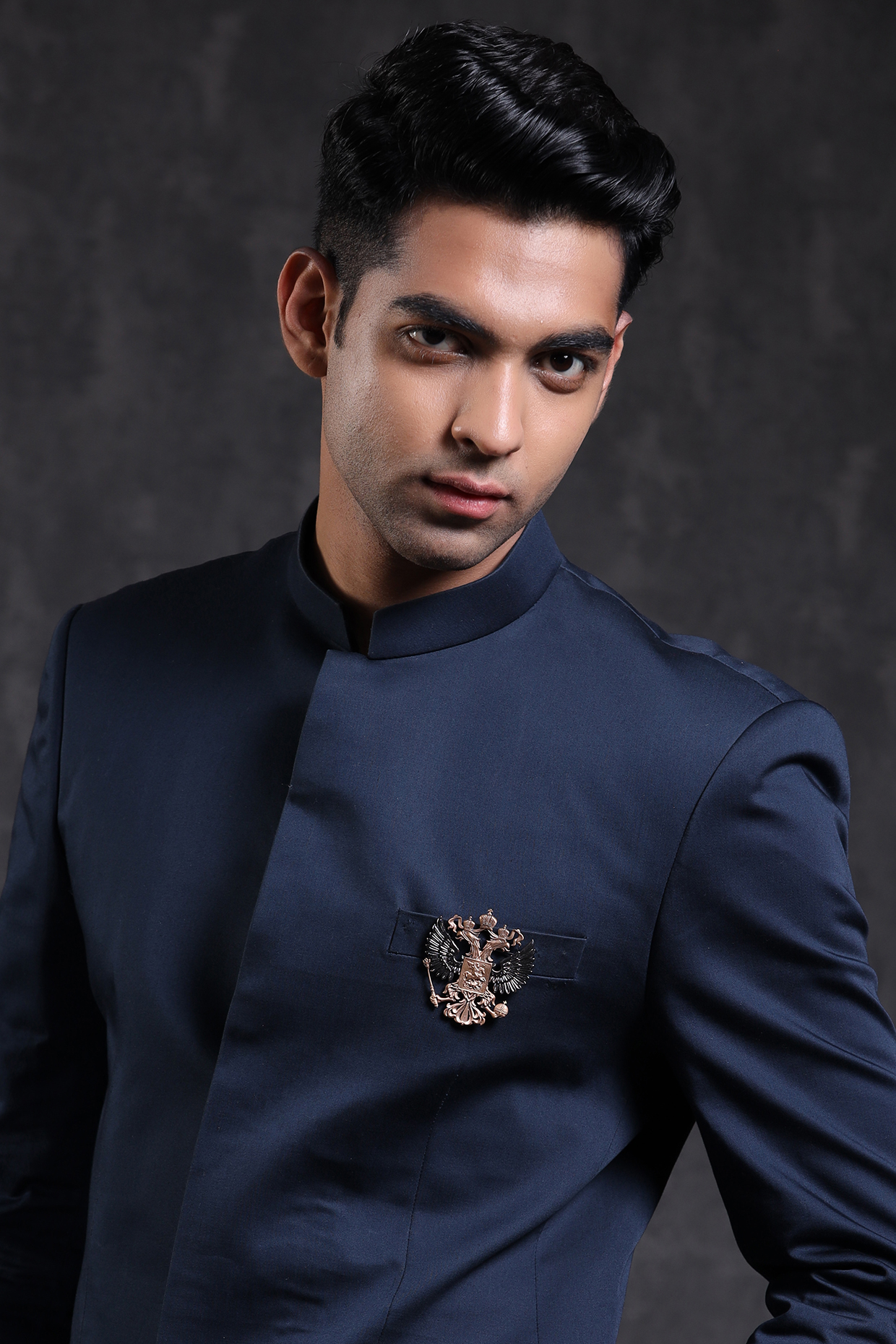 Dual Toned State Emblem Brooch by Cosa Nostraa at Pernia's Pop Up Shop