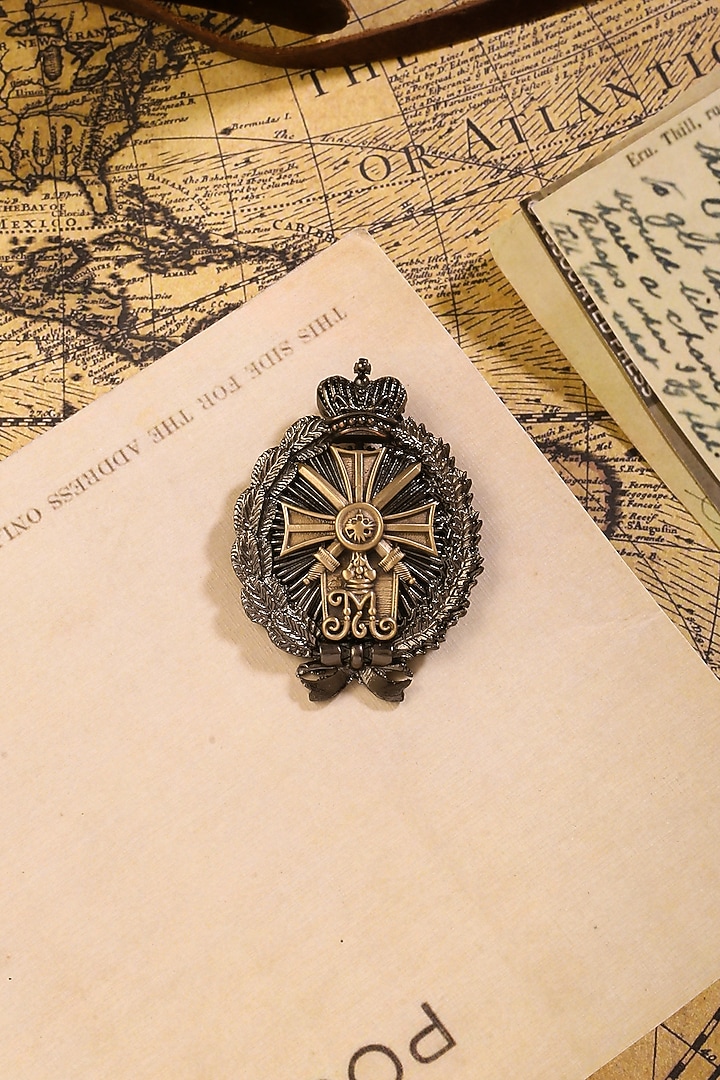 Dual Toned Heritage Brooch by Cosa Nostraa at Pernia's Pop Up Shop