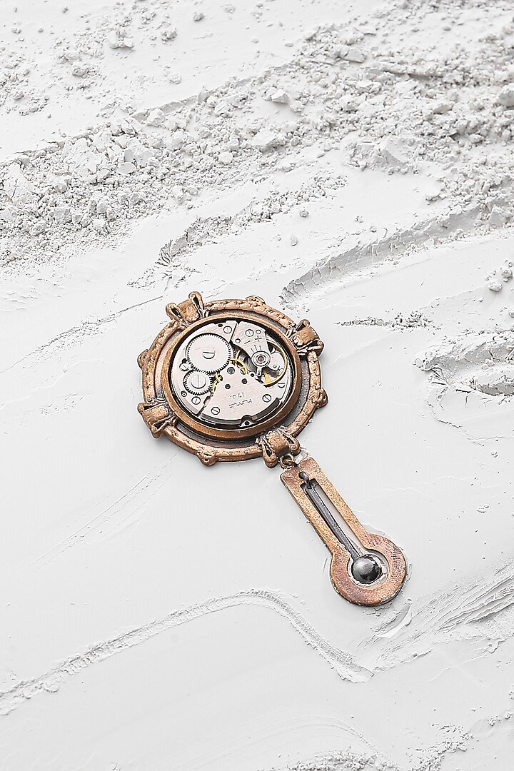 Dual Toned Pendulum Brooch by Cosa Nostraa at Pernia's Pop Up Shop