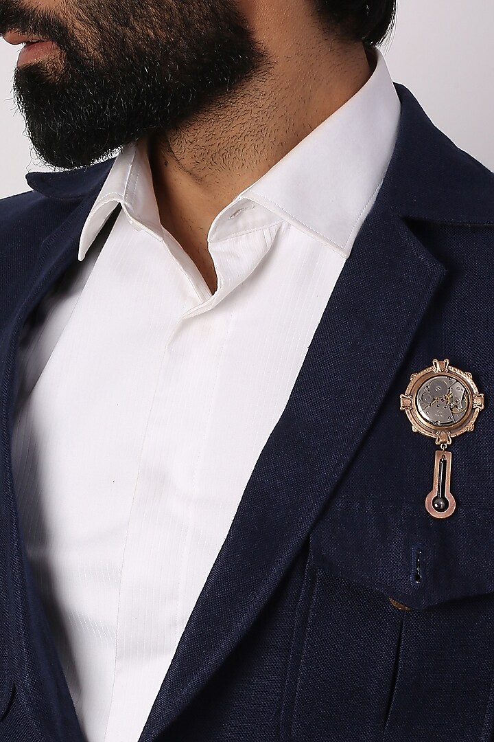 Dual Toned Pendulum Brooch by Cosa Nostraa at Pernia's Pop Up Shop