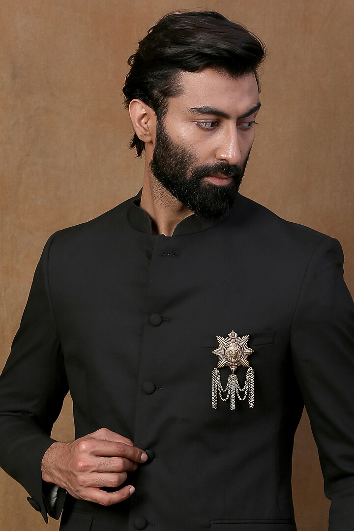 Dual Toned Lion Brooch With Chains by Cosa Nostraa at Pernia's Pop Up Shop