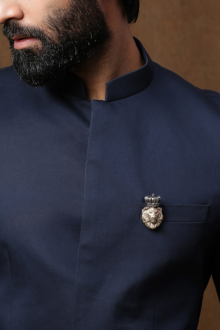 Dual Toned Royal Lion Brooch by Cosa Nostraa at Pernia's Pop Up Shop