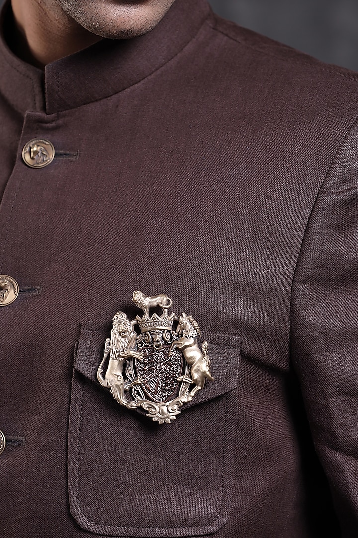 Dual Toned British Badge Brooch by Cosa Nostraa at Pernia's Pop Up Shop