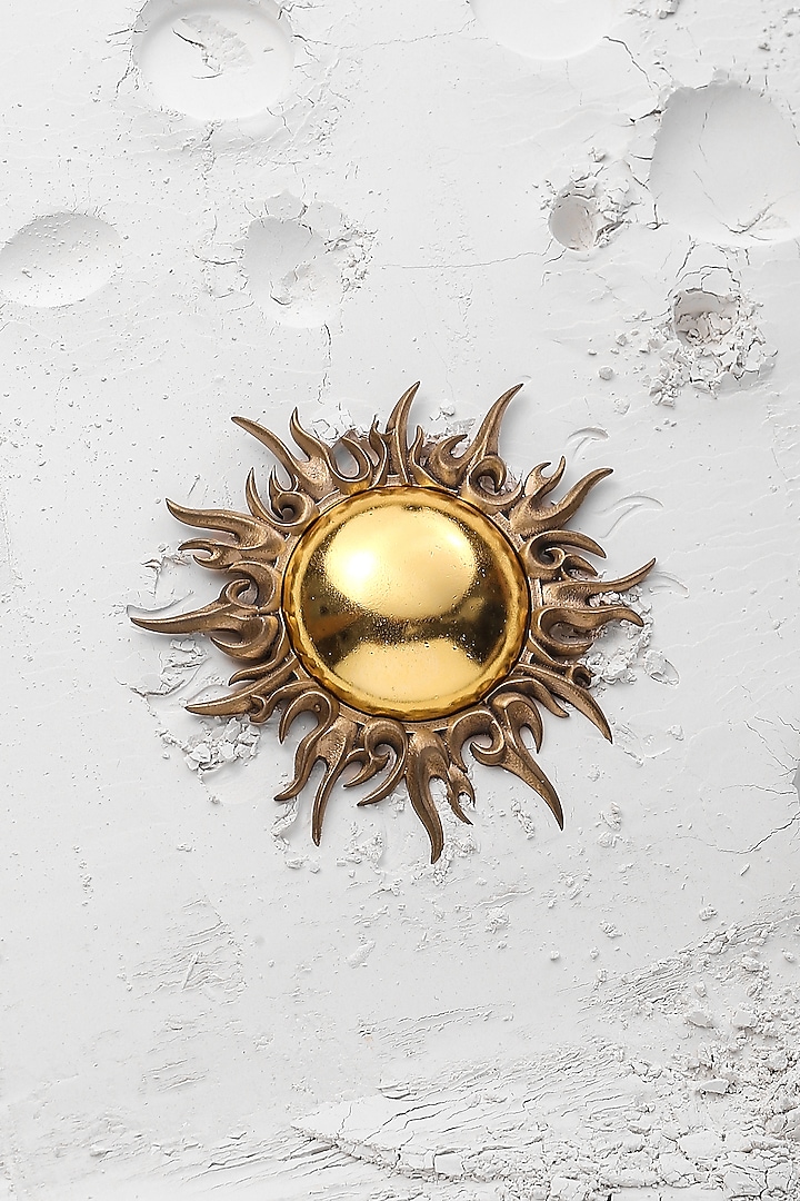 Dual Toned Sun-Fire Brooch by Cosa Nostraa