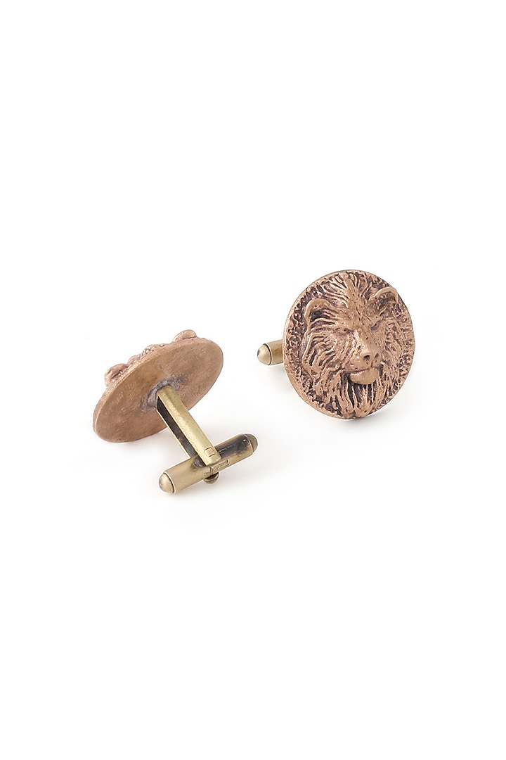 Antique Gold Lion Cufflinks by Cosa Nostraa at Pernia's Pop Up Shop
