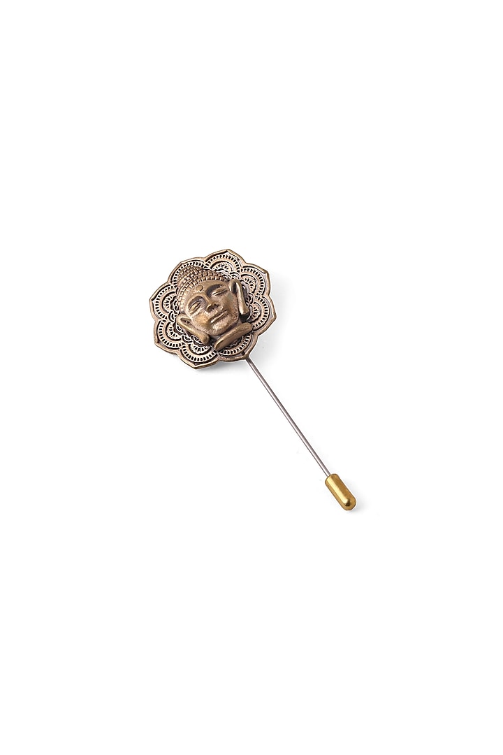 Antique Gold Buddha Lapel Pin by Cosa Nostraa at Pernia's Pop Up Shop